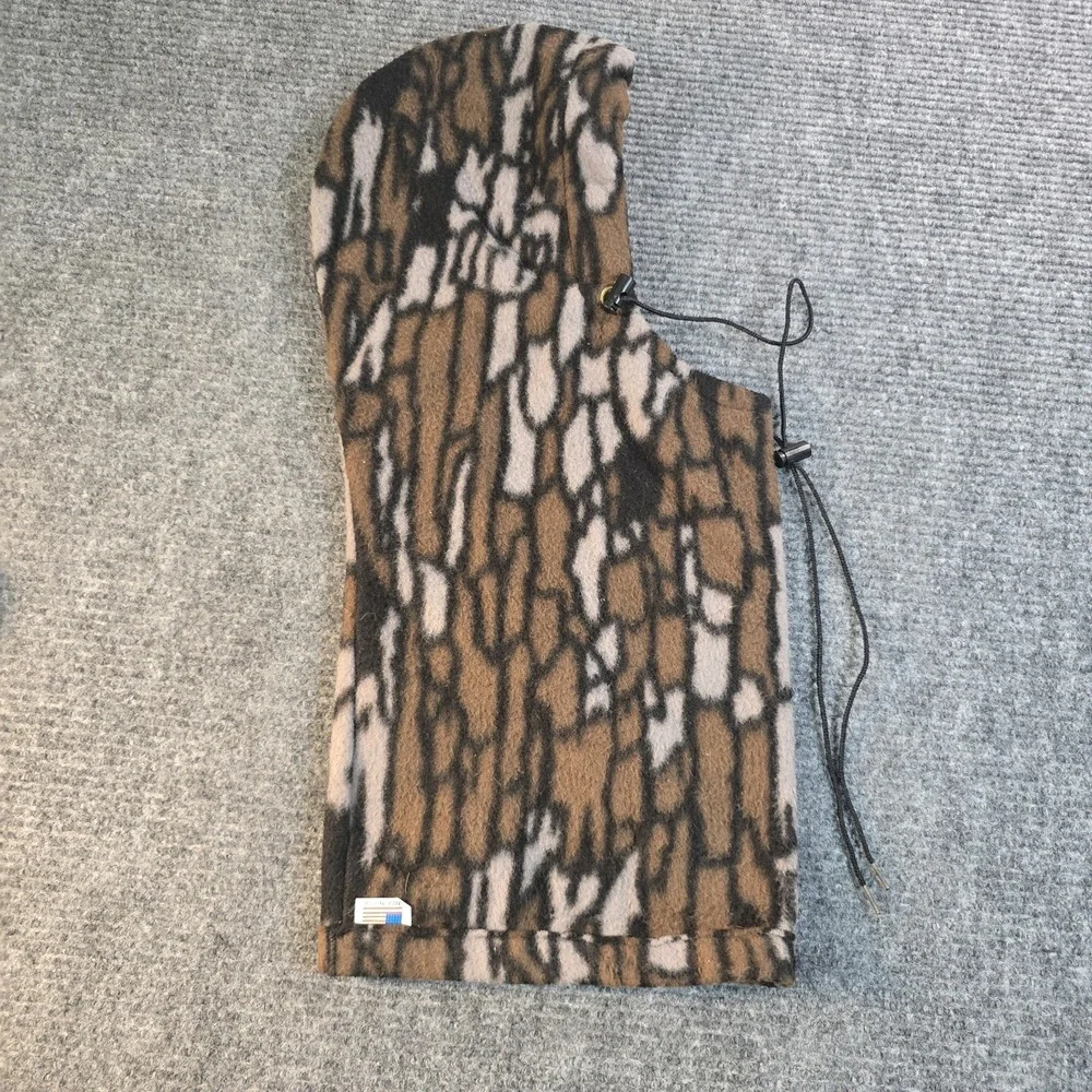 Vintage Arctic Fleece Menra Mills Camo Hunting Hood Neck Gaiter USA Made